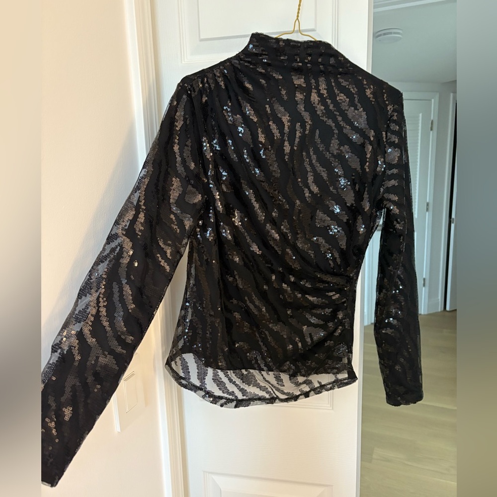 Black Sequin Women's Top size S